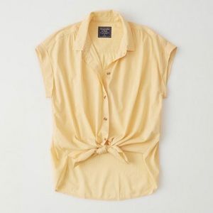 Abercrombie tie front blouse